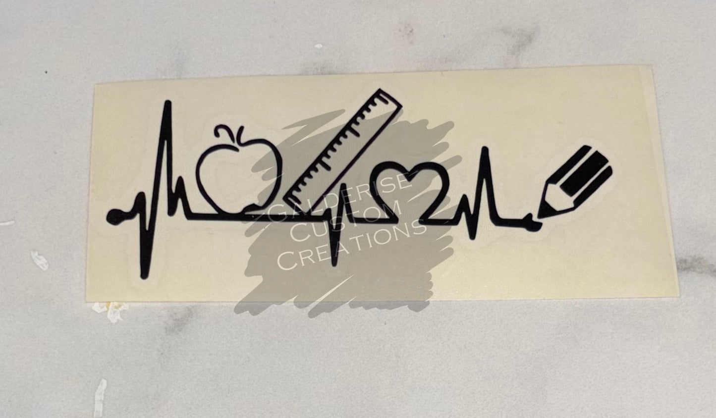 Teacher Heartbeat- Black