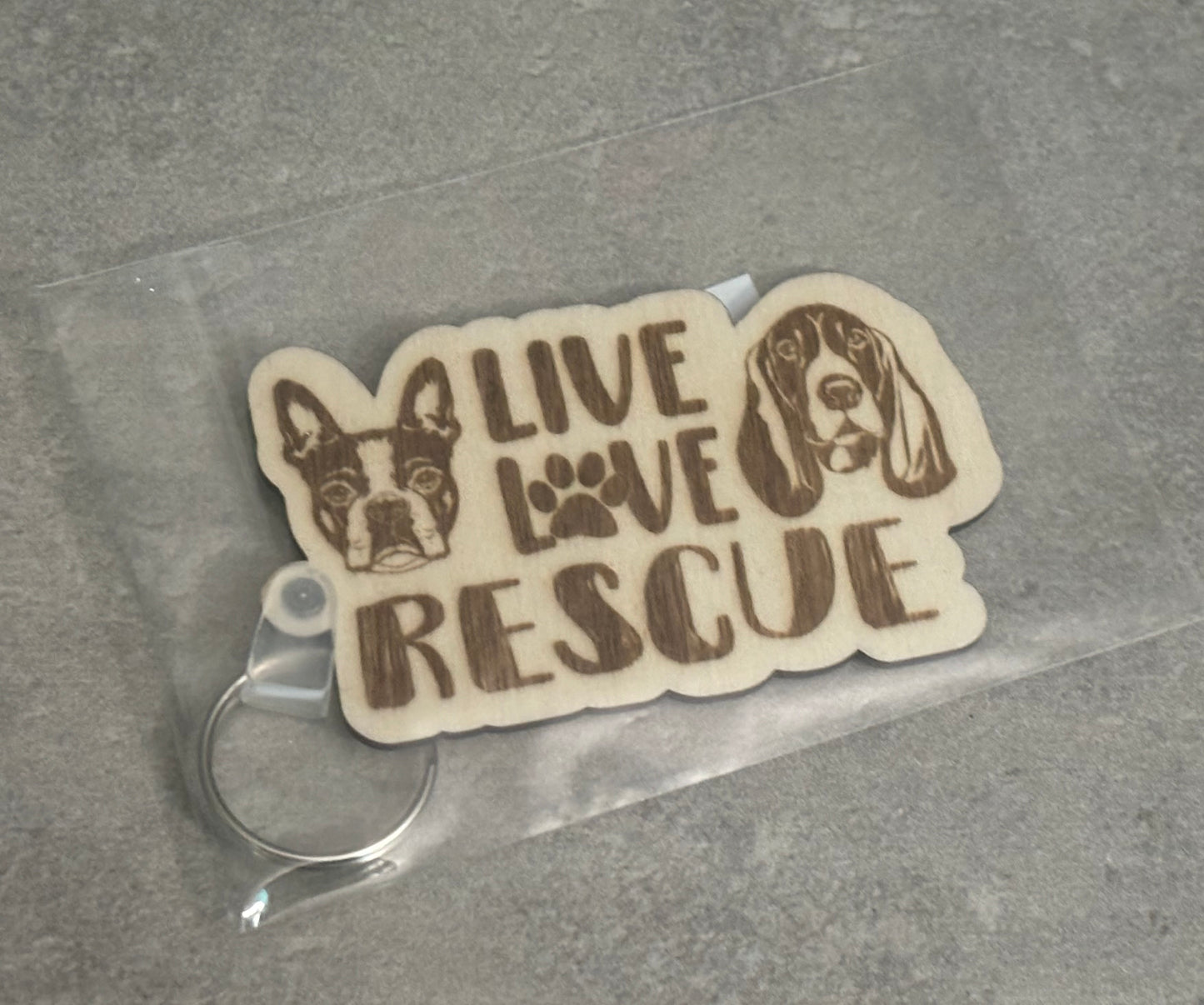 Live Love Rescue Keychain