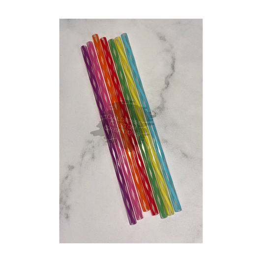 Striped Plastic- 8in