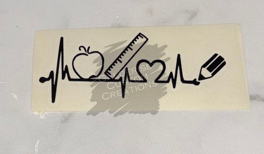 Teacher Heartbeat- Black